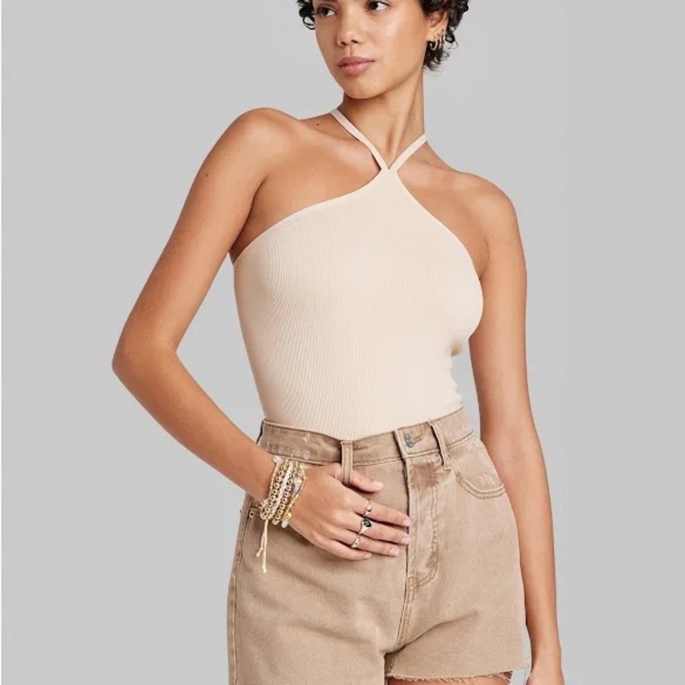 Women’s Wild Fable Bodysuit • Seamless • Beige